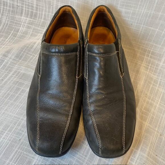 Cole Haan Black Bicycle Toe Contrast Stitch Slip On Loafer Mens 9.5 - Picture 4 of 7